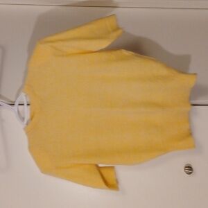 Yellow short sleeve Angora sweater